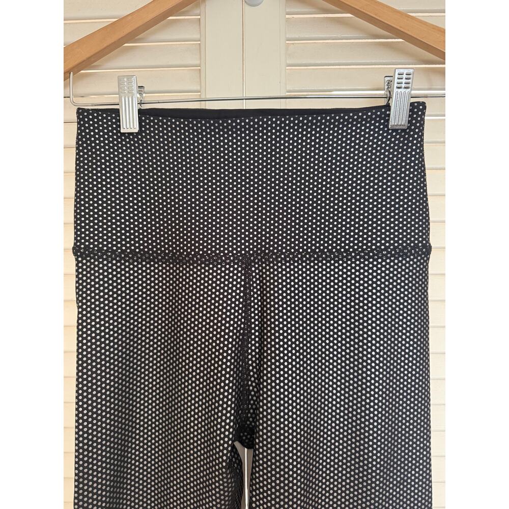 Beyond Yoga Black Silver Polka Dot High Rise Leggings Medium Athleisure Retro - Picture 3 of 6